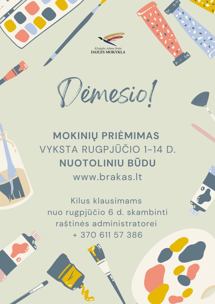 mokiniu priemimas rugpjutis