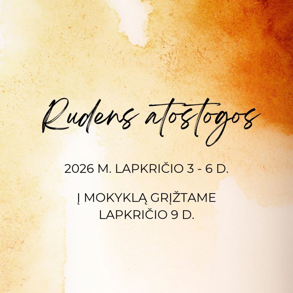 rudens atostogos 2026